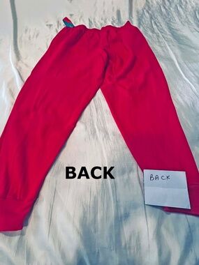 SWEATPANTS, RED SIZE 44, SIDE POCKETS, ELASTIC WAIST, ACRYLIC, KNIT CUFFS, FIZZI